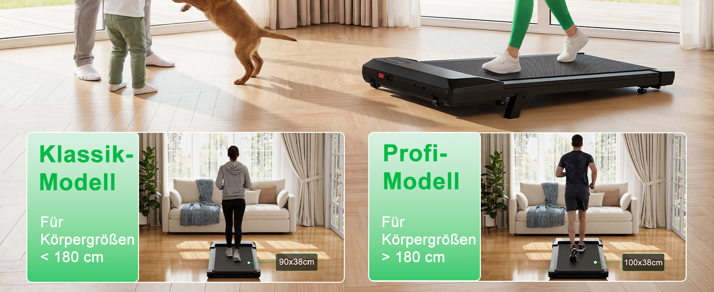 Бігова доріжка Lacuffy Walking Pad з нахилом та AI-тренуванням, керування через додаток, для дому та під стіл, макс. 136 кг, 90 см, чорна