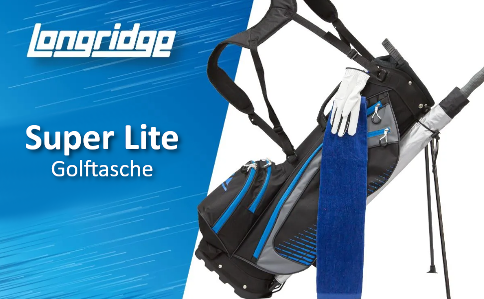 Сумка для гольфу Longridge Super Lite з 8 відділеннями, чорно-червона