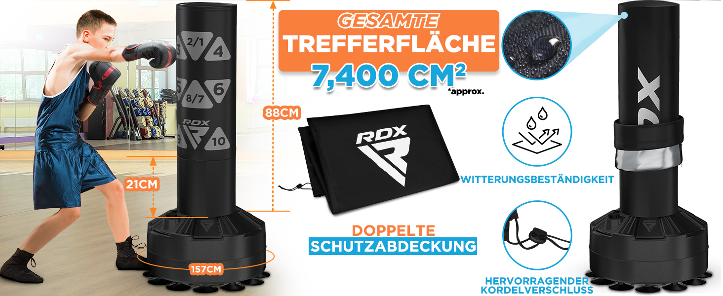 Дитячий боксерський мішок RDX 4ft з підставкою, рукавички для тренувань, MMA, кікбоксинг, бокс, єдиноборства, муай-тай, рожевий