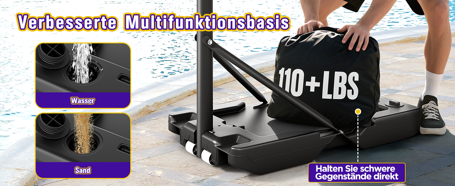 Баскетбольний кошик для вулиці дитячий, 107-213 см, зі стійкою та колесами, регульована висота, ударостійка PC-стінка, сірий. Подарунок для дітей