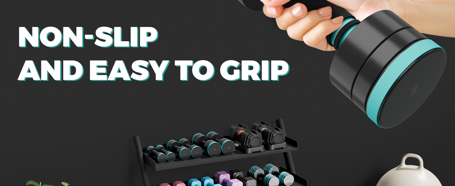 Набір гантелей Dripex, регульовані, сталеві, 2 шт. (2.5кг x 2, 5кг x 2, 10кг x 2) для дому