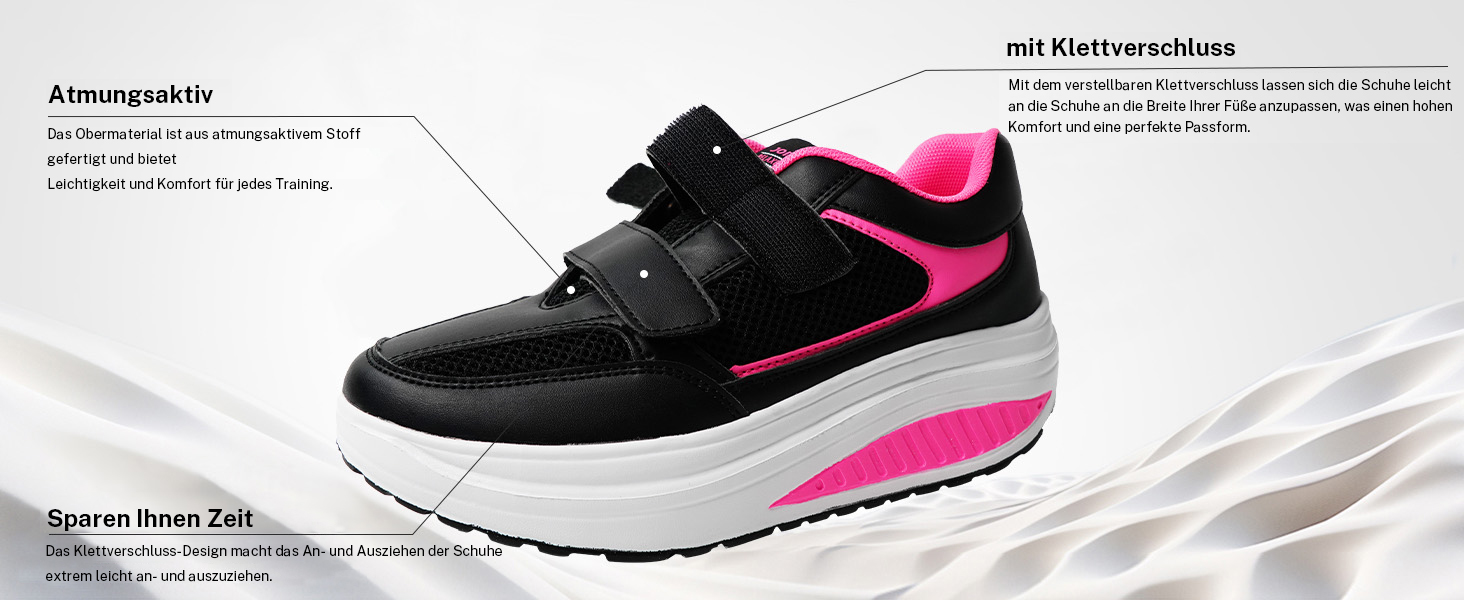 Жіночі кросівки JOMIX на липучці: спортивні, з платформою, для бігу, зручні, з антиковзкою підошвою, для фітнесу, тренувань та активного відпочинку (38 EU, білий)