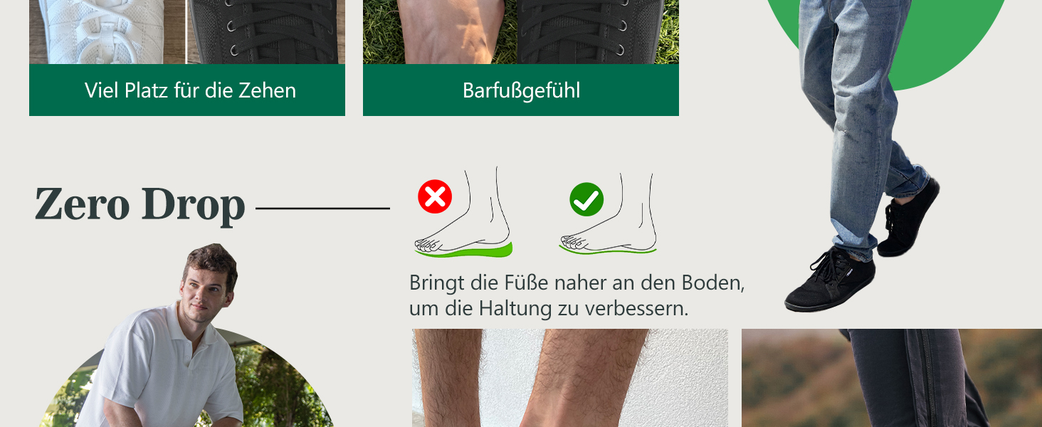 В'язані босижні черевики SAGUARO Unisex з широкою переднячкою та нульовим перепадом п'яти, Luck Ⅰ, розмір 36-48, чорний