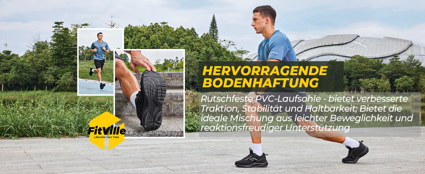 Кросівки для бігу FitVille чоловічі широкі, спортивні, дихаючі, повсякденні, для вулиці, з антиковзкою підошвою (45 EU, сірі)