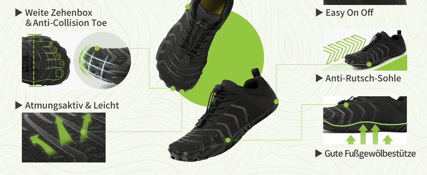 Босі кросівки для чоловіків та жінок широкі, для трейлу, з п'ятьма пальцями, мінімалістичні, з нульовим перепадом, для піших прогулянок, фітнесу, комфортні, легкі, для бігу, унісекс, розміри 36-46 EU, 39 EU, чорні