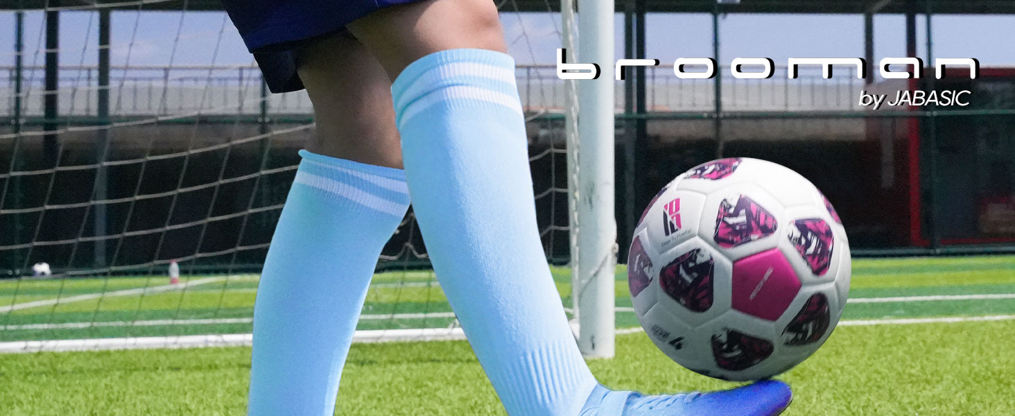 Дитячі футбольні бутси JABASIC для гри на твердих поверхнях, розмір 28 EU, біло-блакитні, з футболковими шкарпетками