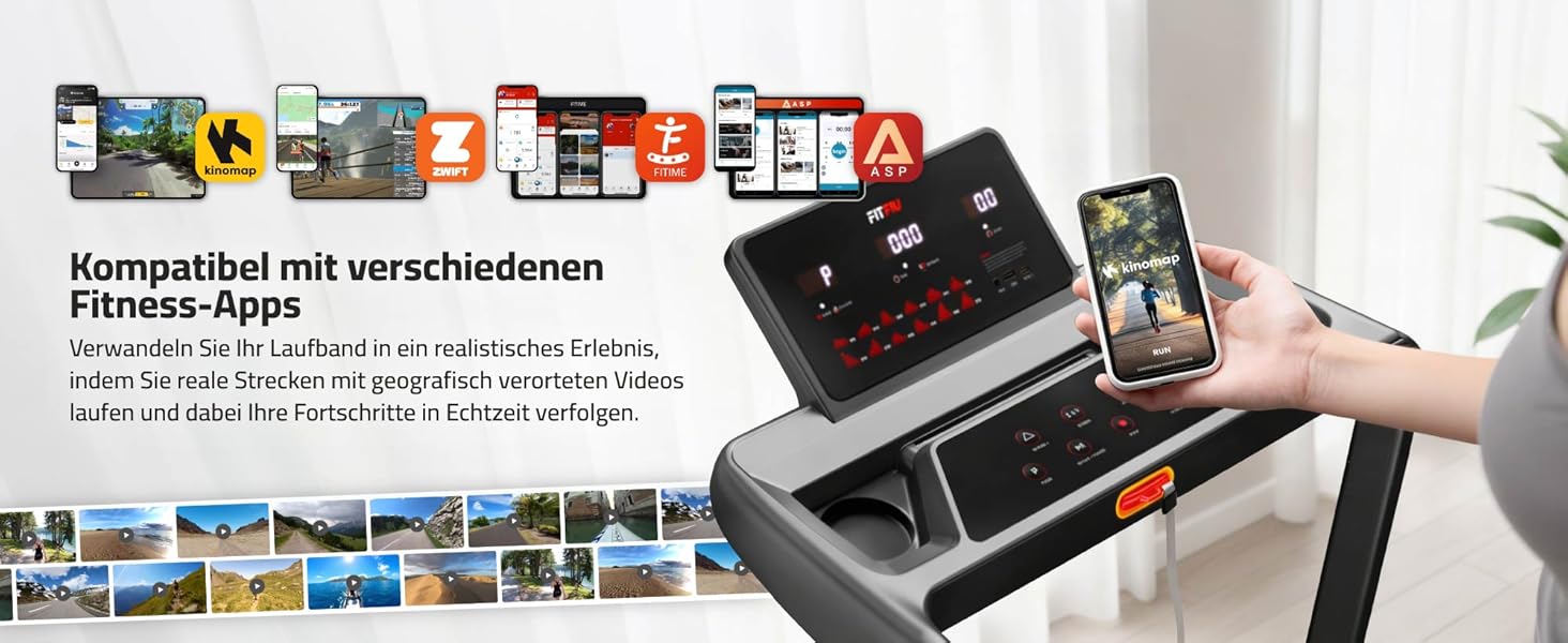 Складана бігова доріжка FITFIU Fitness 4 в 1 з нахилом 9%, швидкістю до 14 км/год, підтримкою APP, датчиком пульсу та тримачем для планшета, компактна Walking Pad MC-160