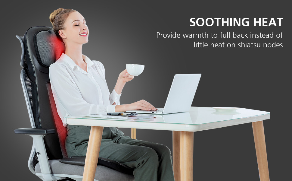 Масажне сидіння Snailax з підігрівом та Shiatsu масажем: спина, поперек, сідниці. Ідеальний подарунок для чоловіків та жінок