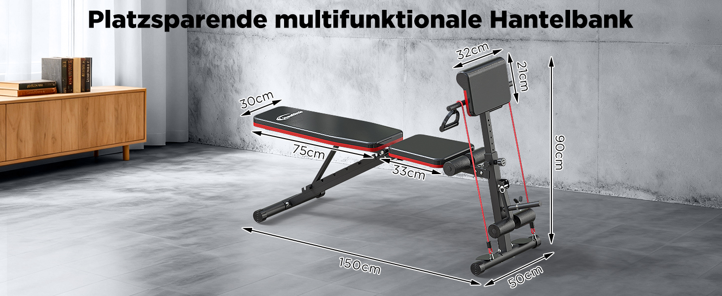 Складана тренажерна лава для дому з жимовою лавою, розгиначем ніг та подушкою Preacher Curl, римський стул, тренажер спини, вантажопідйомність 350 кг, для силових тренувань, домашній спортзал, комплексне тренування