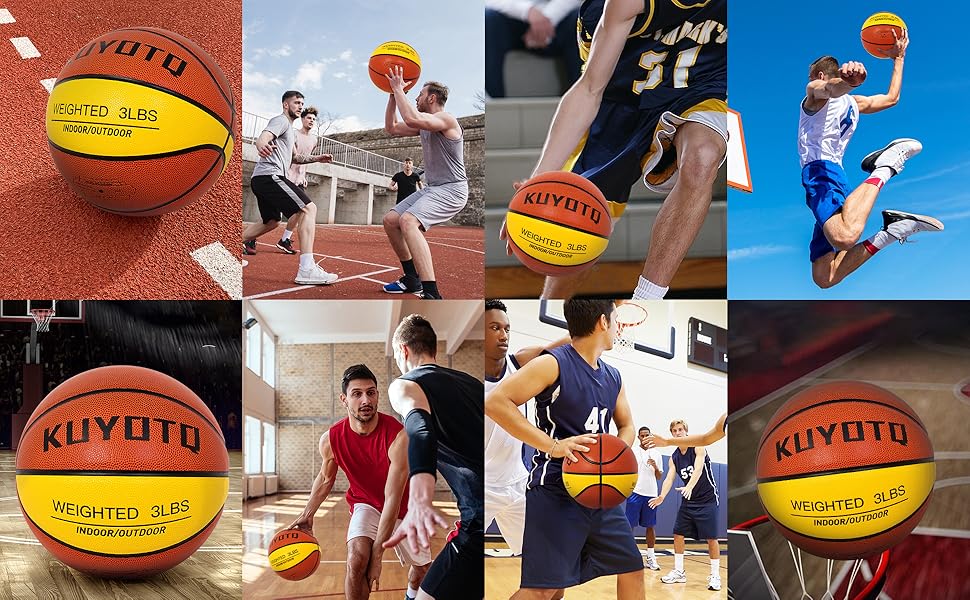 Баскетбольний м'яч KUYOTQ 1.3 кг, важкий, для тренувань, розмір 7, покращує контроль м'яча, дриблінг, передачі та підбирання