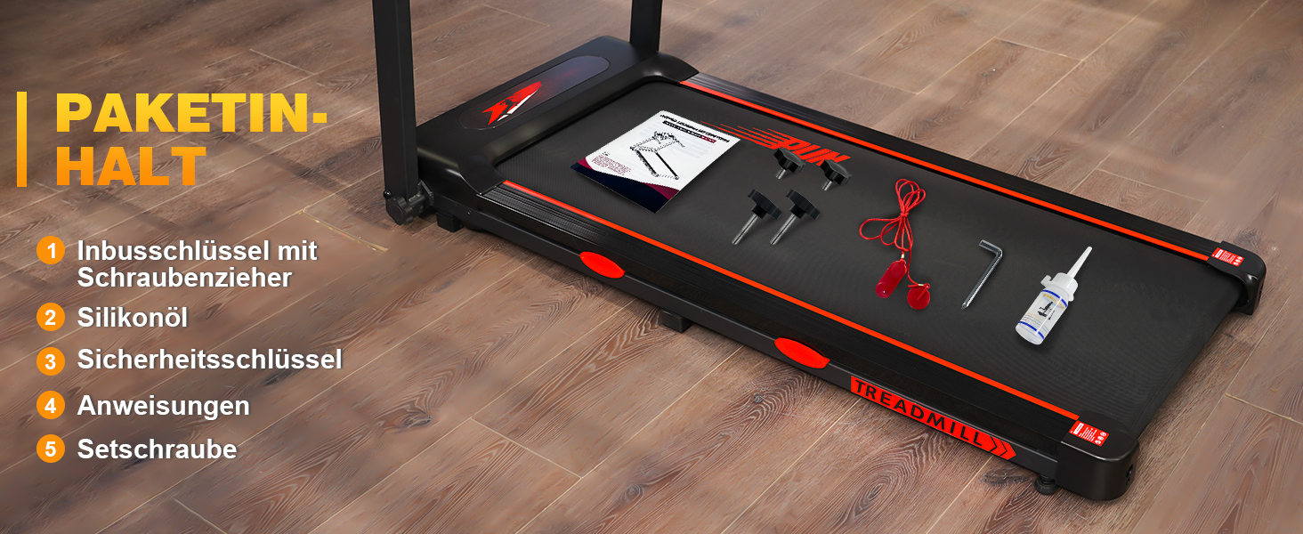 Біговий тренажер RAOO MIN для дому, 1-12 км/год, двигун 2.5HP, складаний, з LED-дисплеєм, підставка для iPad/телефону, Bluetooth-динамік, чорний