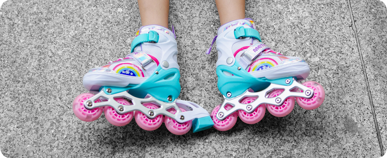 Дитячі ролики M Lunar з LED підсвіткою - регульовані, зручні, для перших спроб катання