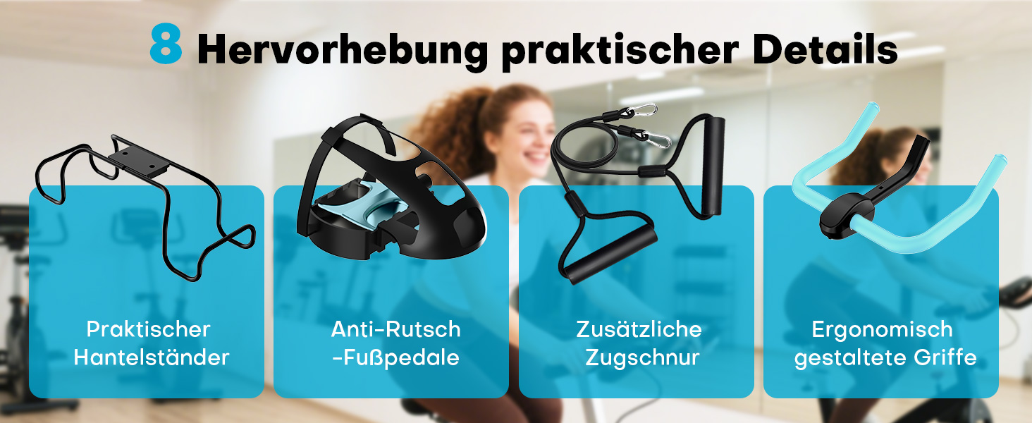 Hometrainer Neu SLUNSE 2025: велотренажер з магнітним опором, LCD-дисплеєм, підтримкою додатків та вагою до 180 кг (зелений/синій)