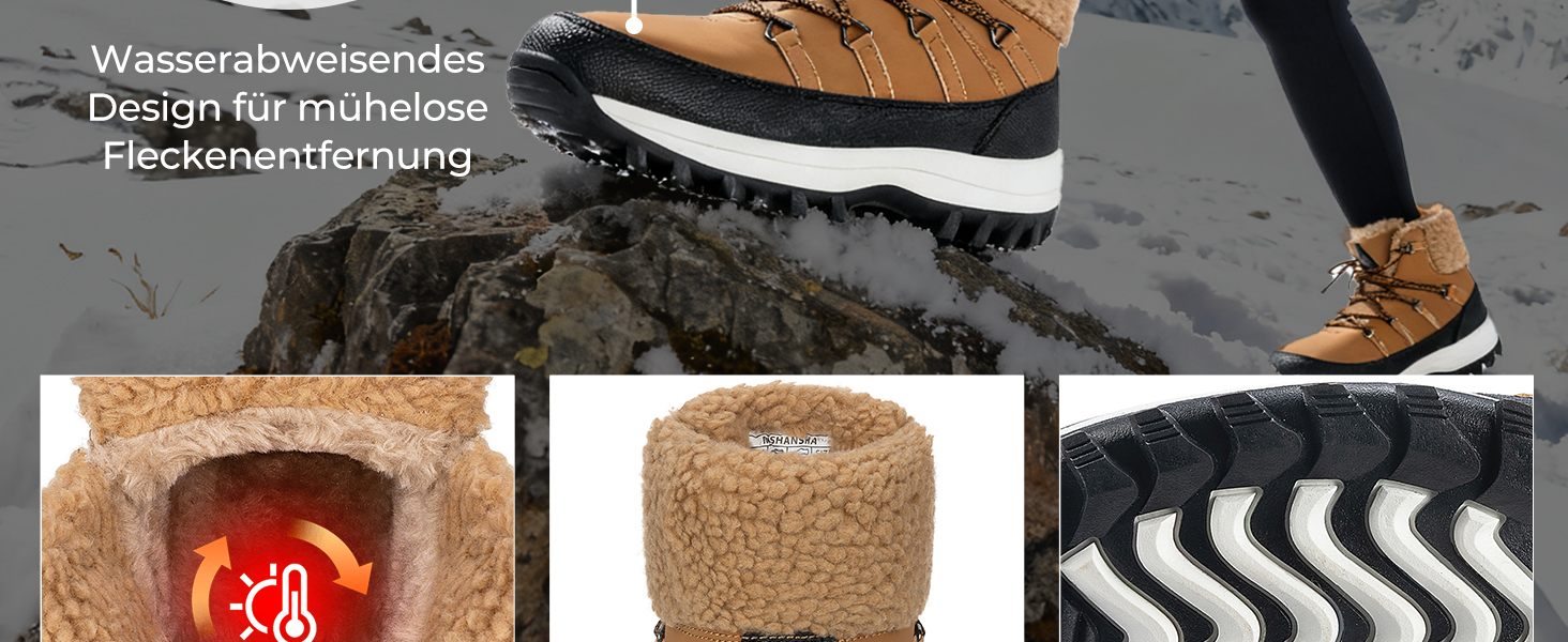 Зимові черевики Mishansha для жінок, утеплені, водонепроникні, туристичні, розмір 36-42 (білі)