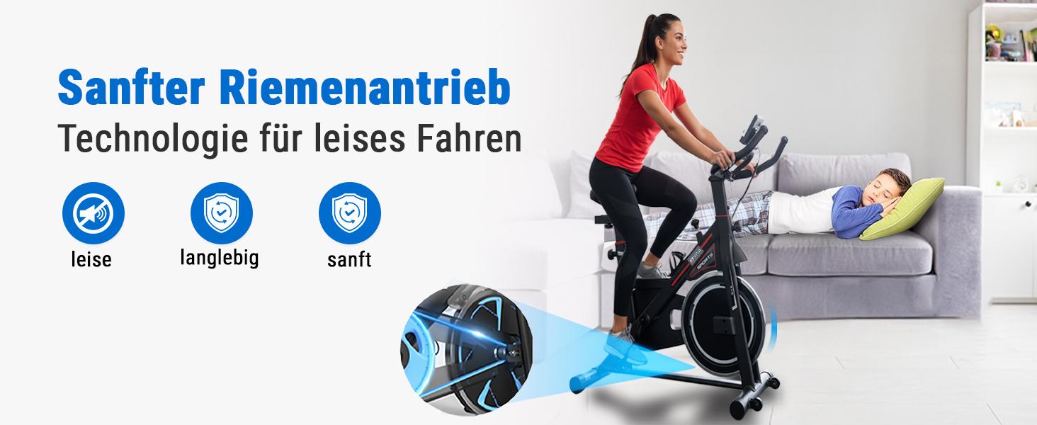 AsVIVA S14 Indoor Cycle Speedbike: фітнес-велотренажер з 15 кг маховиком, Bluetooth-комп'ютером, сумісний з додатками, регульоване сідло та плавний опір