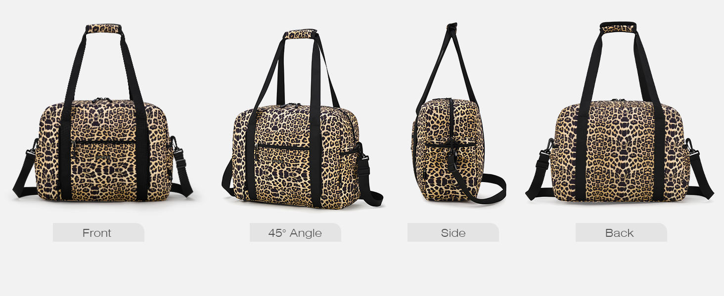 Спортивна сумка-рюкзак SPAHER Leopard: 40x30x20 см, для ручної поклажі Wizzair, Vueling, для подорожей, фітнесу, дамам та чоловікам