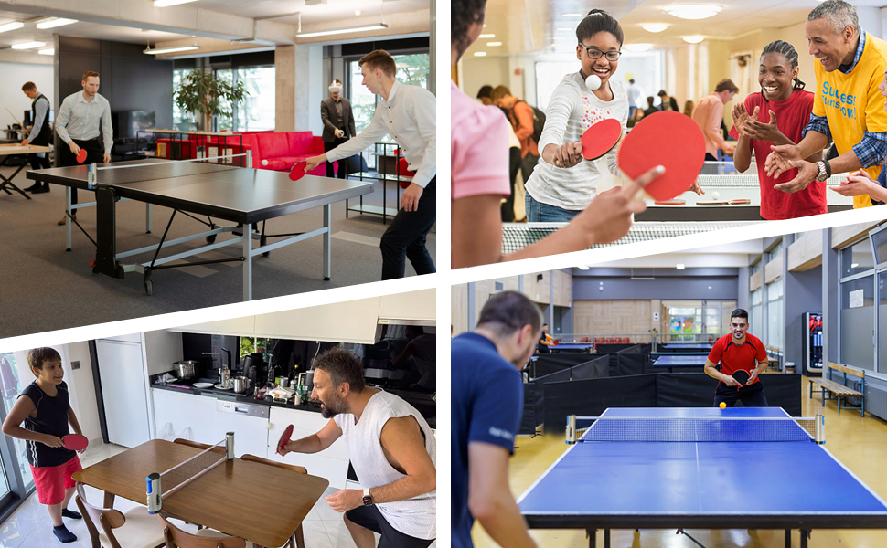 Набір для настільного тенісу Profi: 2 ракетки, м'ячі, сітка, сумка. Підходить для дорослих та дітей, для гри в приміщенні та на вулиці. Сірий колір.