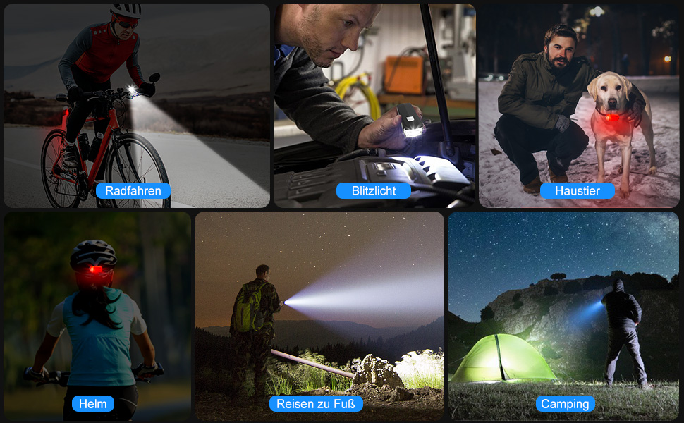 LED-велофара з заднім ліхтарем, комплект, водонепроникний, USB-зарядка, схвалено STVZO, 35LUX/17LUX