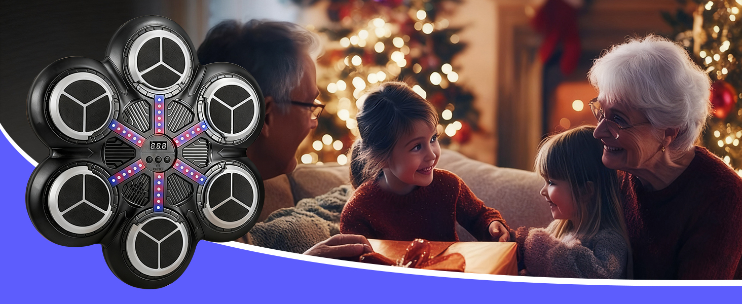 Музична боксерська машина для тренувань: Bluetooth, світлові ефекти, 3 режими, підрахунок ударів (81353)