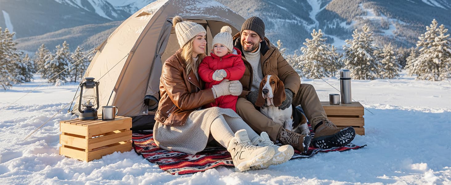 Зимові черевики ASHION для жінок. Теплі, утеплені, для ходьби на снігу та прогулянок. Розміри 36-42, колір бежевий.