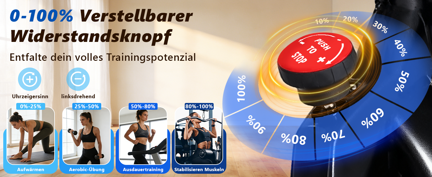 Велотренажер з магнітним опором - велотренажер з регульованим опором, тихий спінінг, висота регулюється, LCD-монітор, тримач для планшета, блакитний, великий