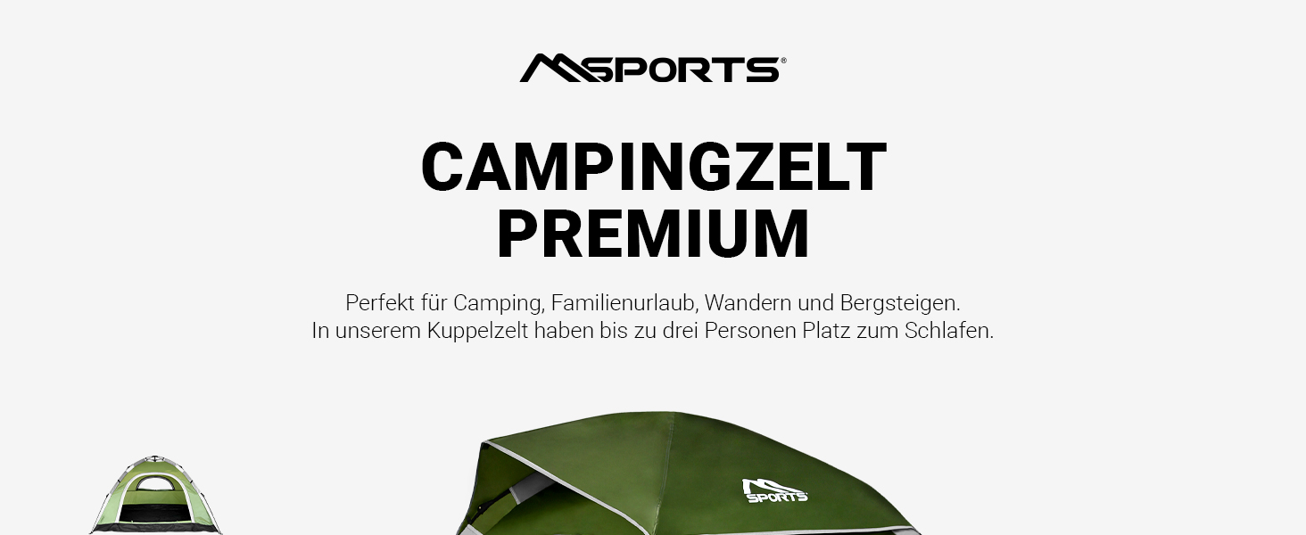Намет кемпінговий MSPORTS Premium Pop Up 2-3 особи, водонепроникний, вітростійкий, купольний, оливковий