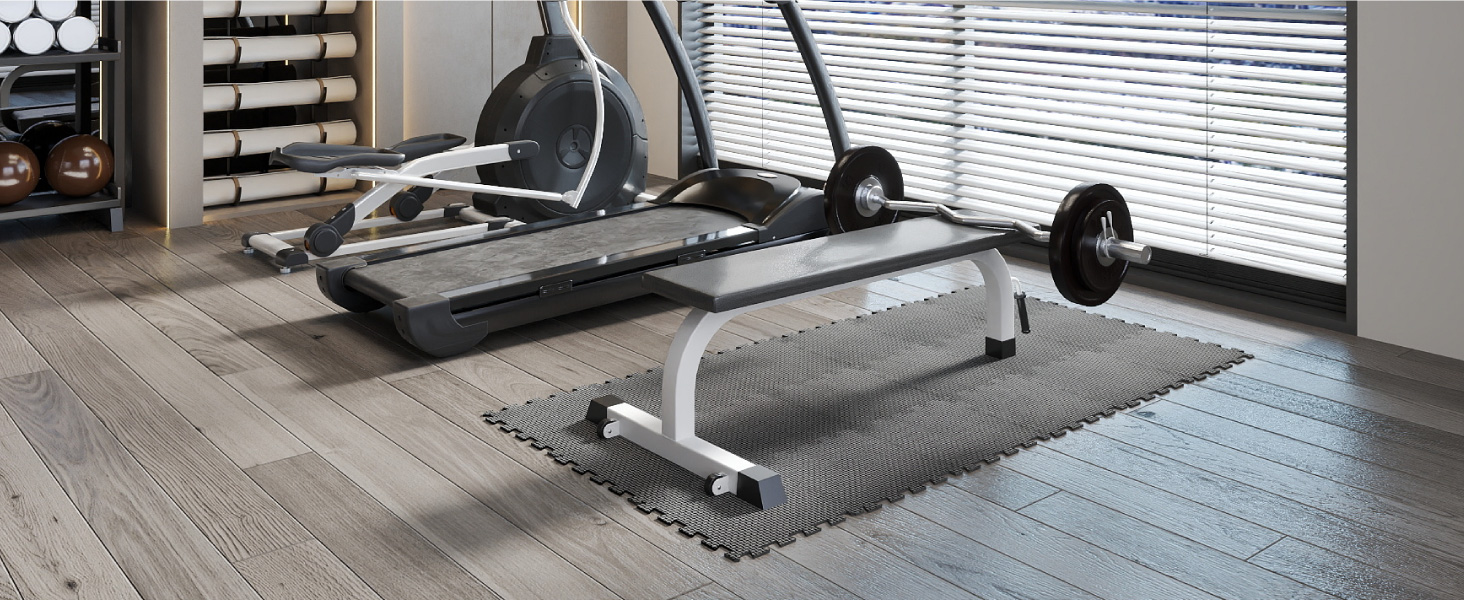 AIRHOP Килимок захисний для фітнесу та спорту 31x31 см (18 шт.) - чорний, 1.67 м²