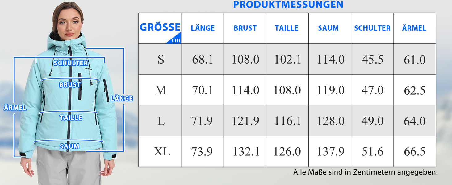 Жіноча лижна куртка GEMYSE з інтегрованими лямками. Тепла зимова куртка, водонепроникна, вітронепроникна та дихаюча. Снігова куртка для активного відпочинку. Колір: L Morgenviolett