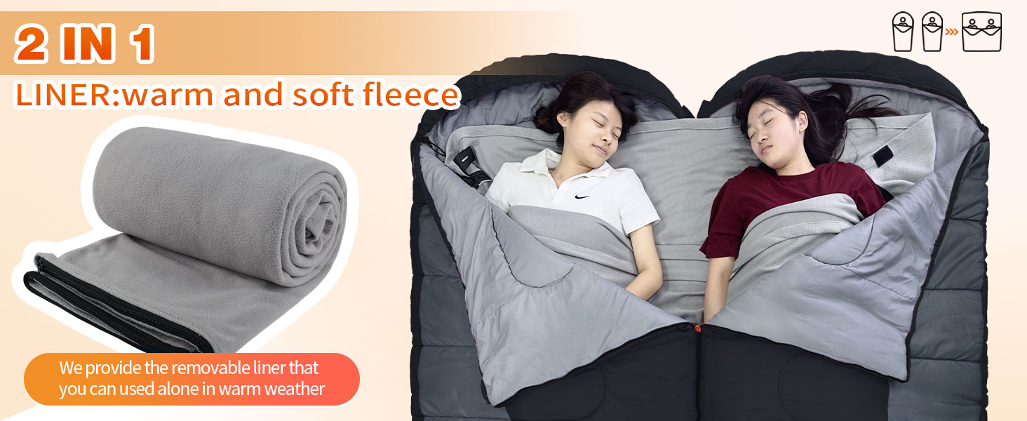 Сплячий мішок Outdoor для дорослих, зимовий, водонепроникний, 3-4 сезони, з компресійним мішком, 0℃, чорний, 220x85 см