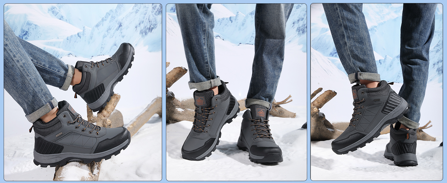 Чоловічі зимові черевики ARRIFIO BELLO: зимові черевики, вандер-черевики, трекінг черевики, утеплені, з антиковзанням, розмір 41-46, колір зелений