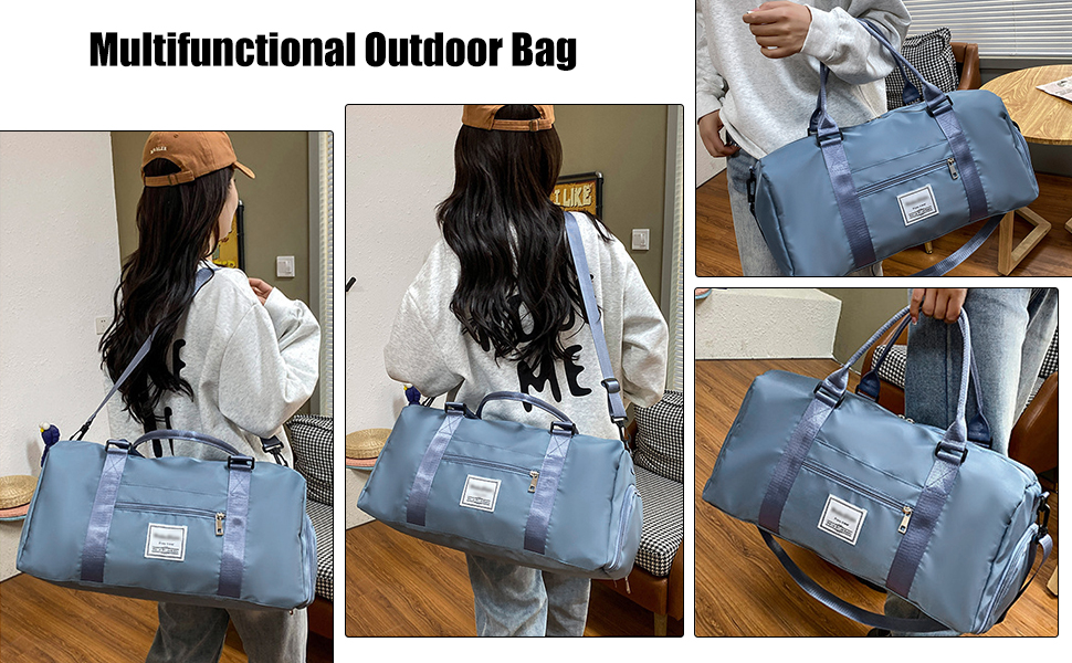 Спортивна сумка-рюкзак для подорожей, 29л, чорна: водонепроникна, з відділенням для взуття та мокрих речей