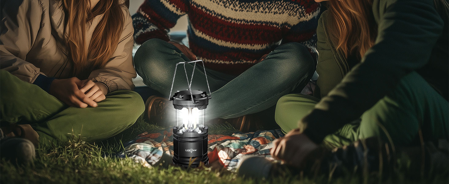 LED кемпінговий ліхтар на батарейках, портативна ультраяскрава лампа, складаний ліхтар для кемпінгу, набір для виживання, для походів, надзвичайні ситуації, 2 шт.