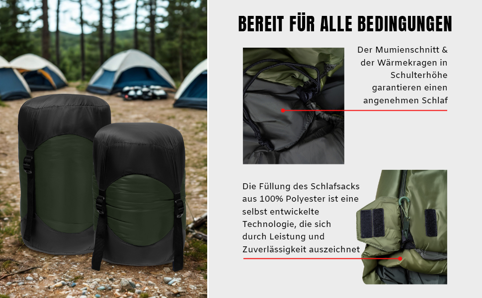 Сплячий мішок Alpinus Ultralight Pro 1000 для дорослих, 215 x 80 см, зелений, двошарова ізоляція, компресійний чохол