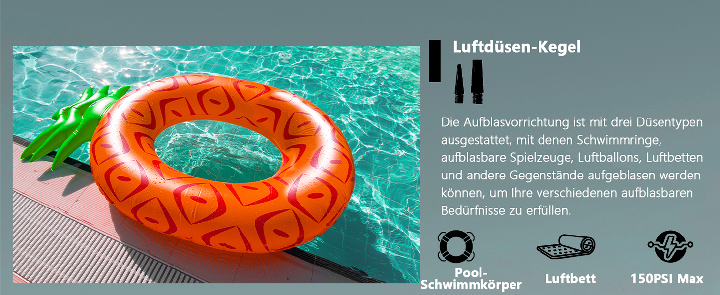 Електричний компресор для шин SERVOMASTER: велосипед, авто, мото, м'ячі. Акумуляторний, 150 PSI, з усіма насадками.