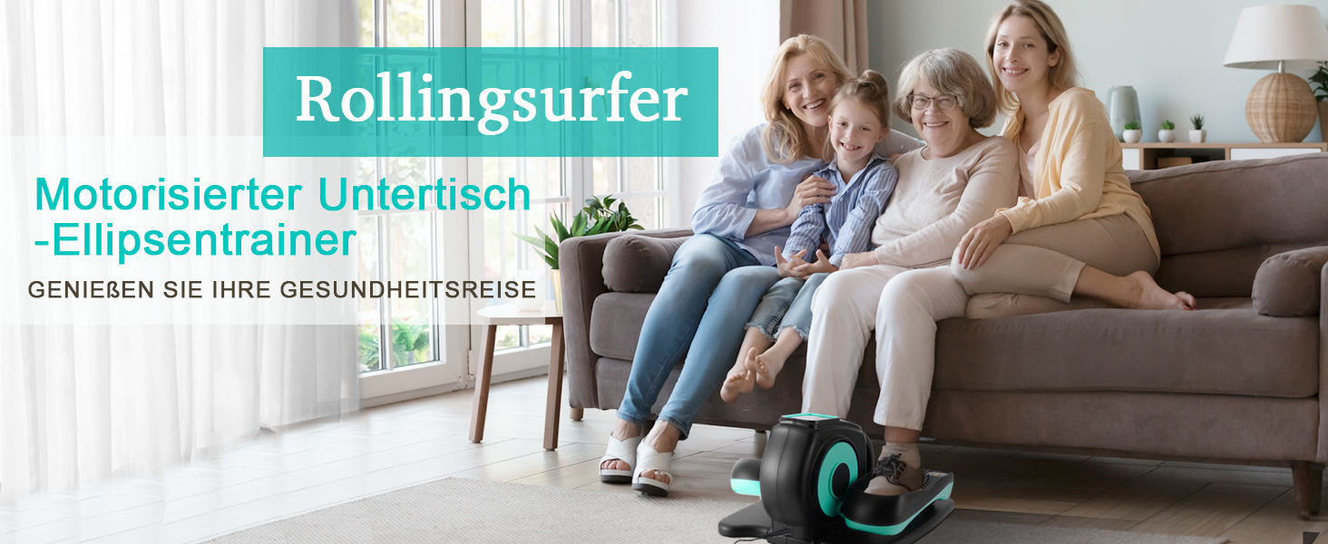 Еліптичний тренажер Rollingsurfer з масажем стоп, портативний зелений