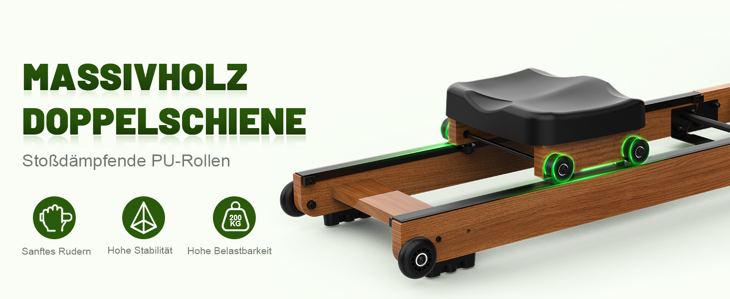 Гребний тренажер Kitopa RW719-50 з водою, для дому, з Bluetooth, Kinomap (30 днів)