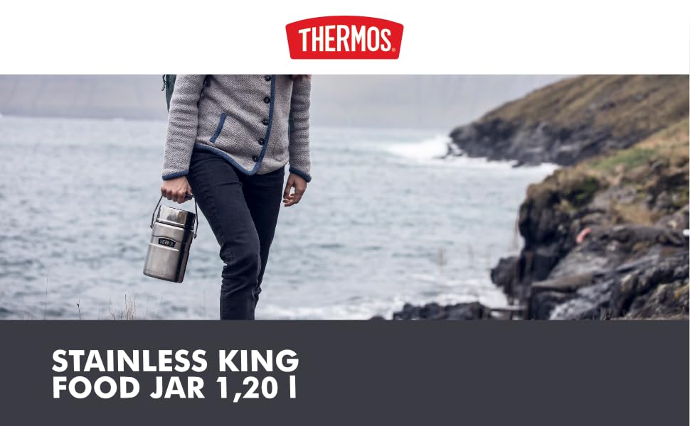 Термос STAINLESS KING з нержавіючої сталі, 1.2 л, темно-синій матовий (Midnight Blue), для гарячих та холодних напоїв