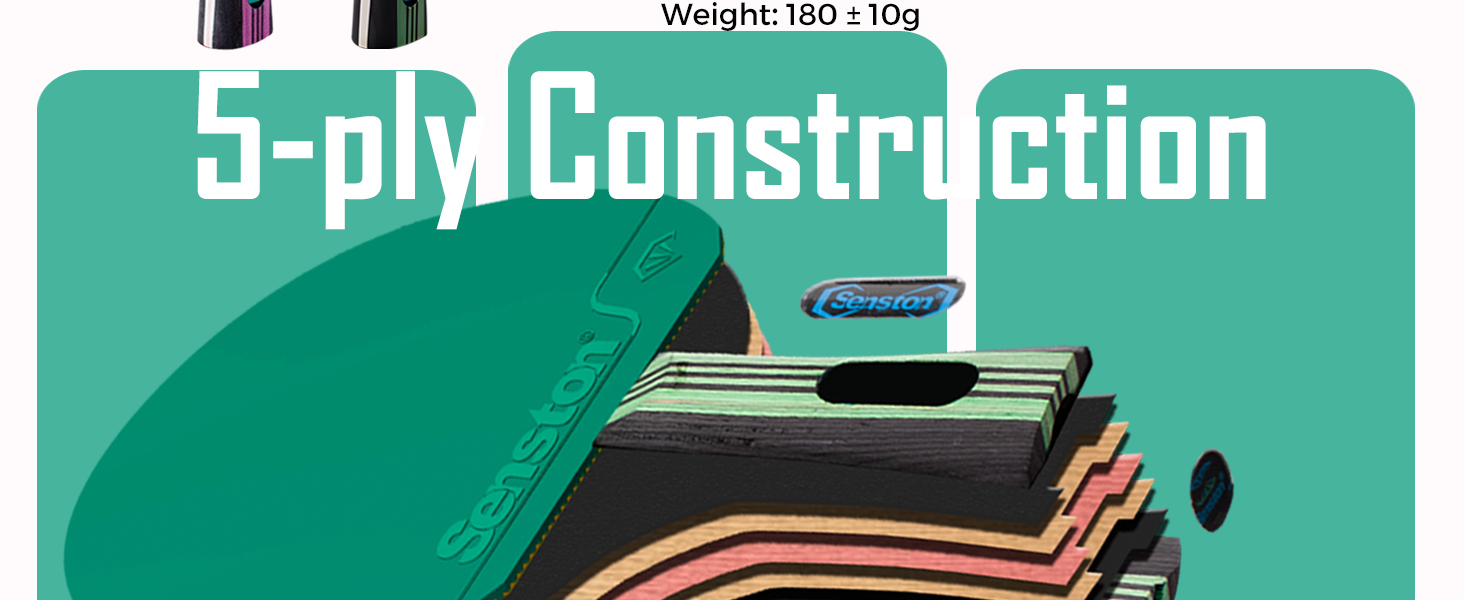 Набір для настільного тенісу Senston: 2 ракетки, 3 м'ячі, сумка. Підходить для студентів, початківців, тренувань та сімейного дозвілля. Модель S6