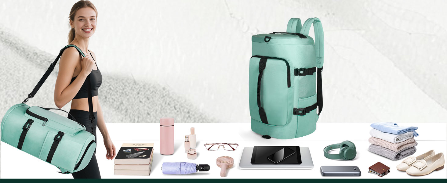 Спортивна сумка для чоловіків та жінок, 30L. Рюкзак з відділенням для взуття та мокрих речей. Ідеально для плавання, спорту, йоги, футболу (зелена, 30L)