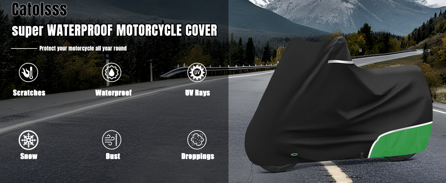 Водонепроникний чохол для мотоцикла Kawasaki Z650 / Z-серія, захисний зимовий тент з міцної тканини 420D Oxford, сіро-зелений
