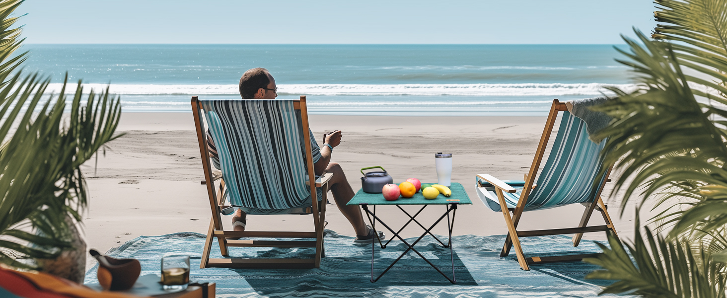 Складаний туристичний стіл VILLEY для кемпінгу та відпочинку на природі (зелений)