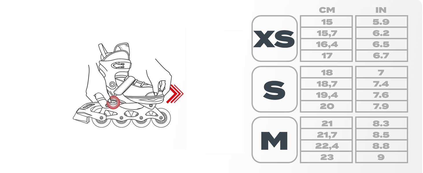 Дитячі ролики 4-в-1 Meteor Mermaid – регульовані, ABEC-7, PU-колеса, алюмінієвий фрейм, розміри XS-M