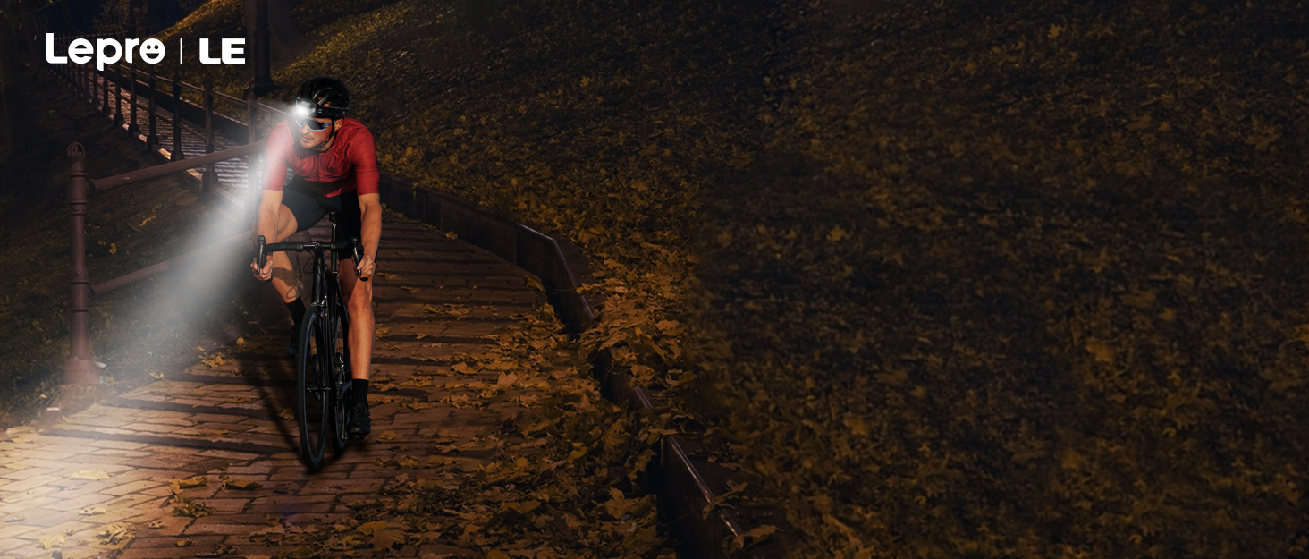 Лепро налобний ліхтар LED перезарядна, 000 люкс, супер яскравий, з червоним світлом та 6 режимами, IPX4 вологостійкий, для кемпінгу та бігу, шт. [з USB кабелем] (Синій, 2)