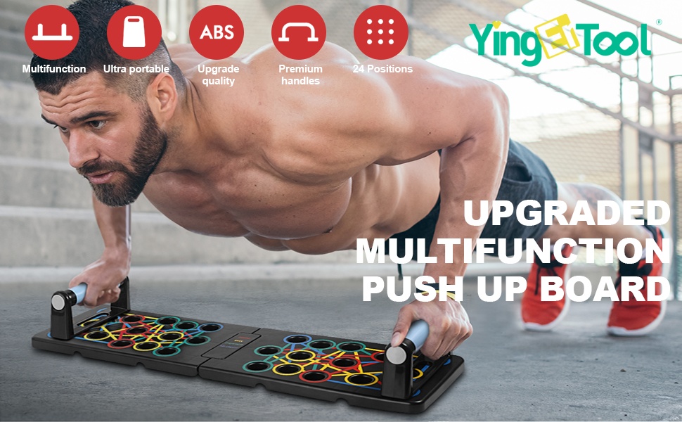 Багатофункціональна дошка для віджимань 24 в 1 — тренажер для силових тренувань та спалення жиру вдома, для чоловіків та жінок