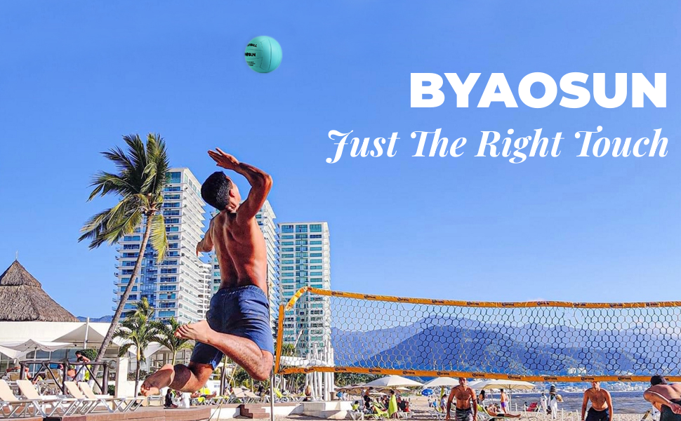 Волейбольний м'яч BYAOSUN для пляжу та залу, розмір 5, синій