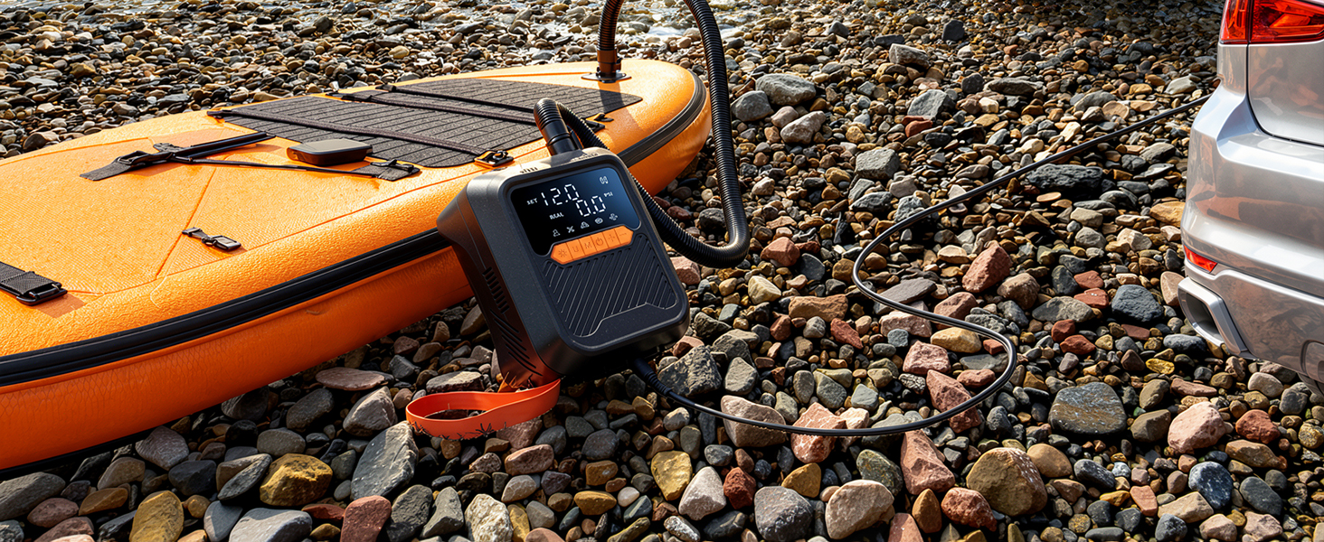 Електричний насос для SUP дошки 20 PSI з адаптером 12V для авто, каяка, човна, надувного басейну та намету