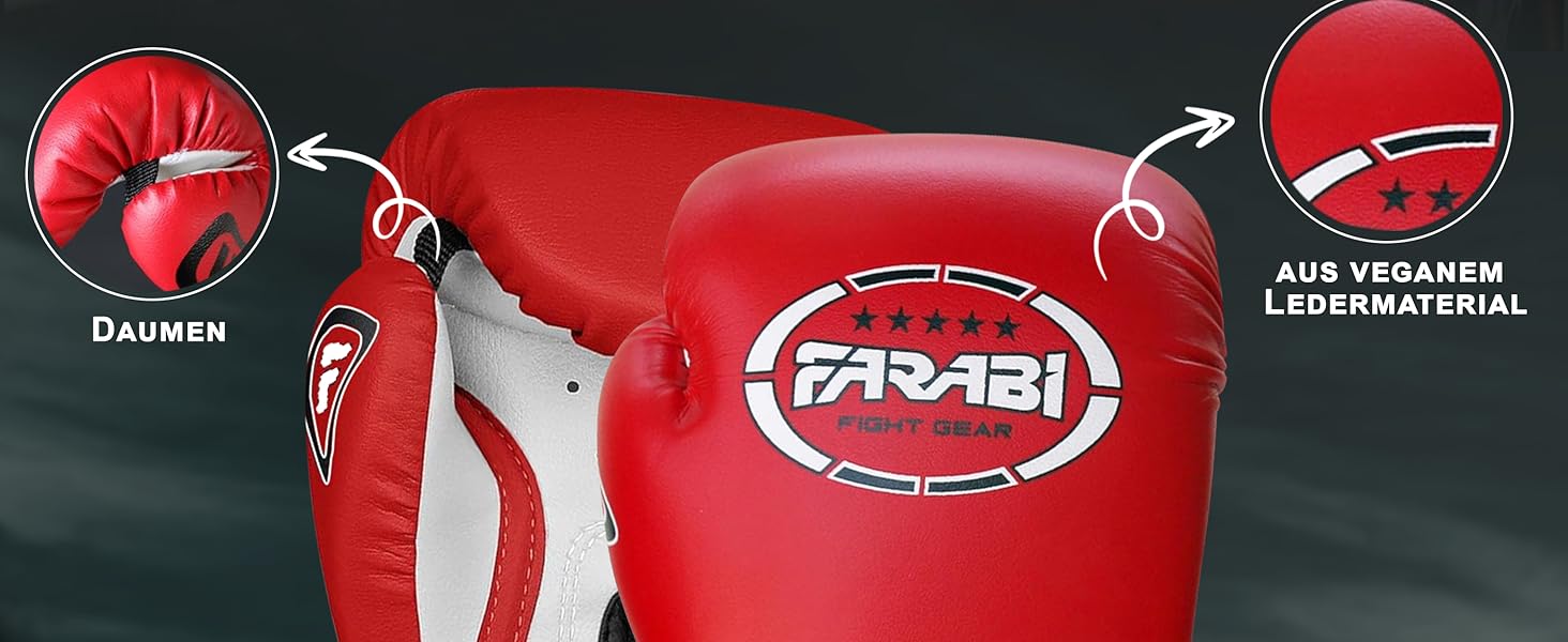 Боксерські рукавички Farabi Sports для дітей, 8-oz, чорні – бокс, ММА, муай-тай, кікбоксинг, спаринги, тренування