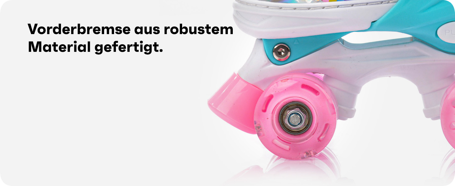 Дитячі ролики Kinder з LED підсвіткою та регульованим розміром – ретро ролики для підлітків – багатокольорові диско ролики Quad Skates - Roll ab! S 30-33 Lunar