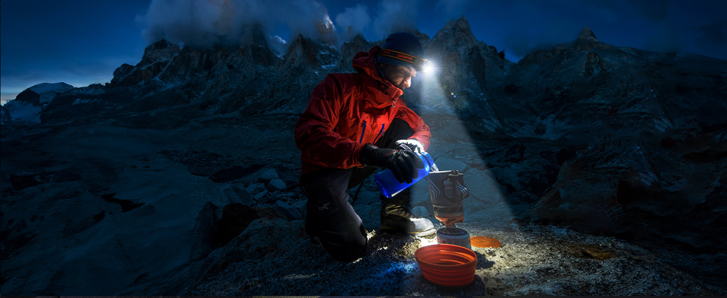 Налобний ліхтар SuperFire LED, 2 шт., перезаряджається USB, з червоним миготком, 5 режимів, регульований, для дорослих та дітей, біг, рибалка, кемпінг, водонепроникний, чорний