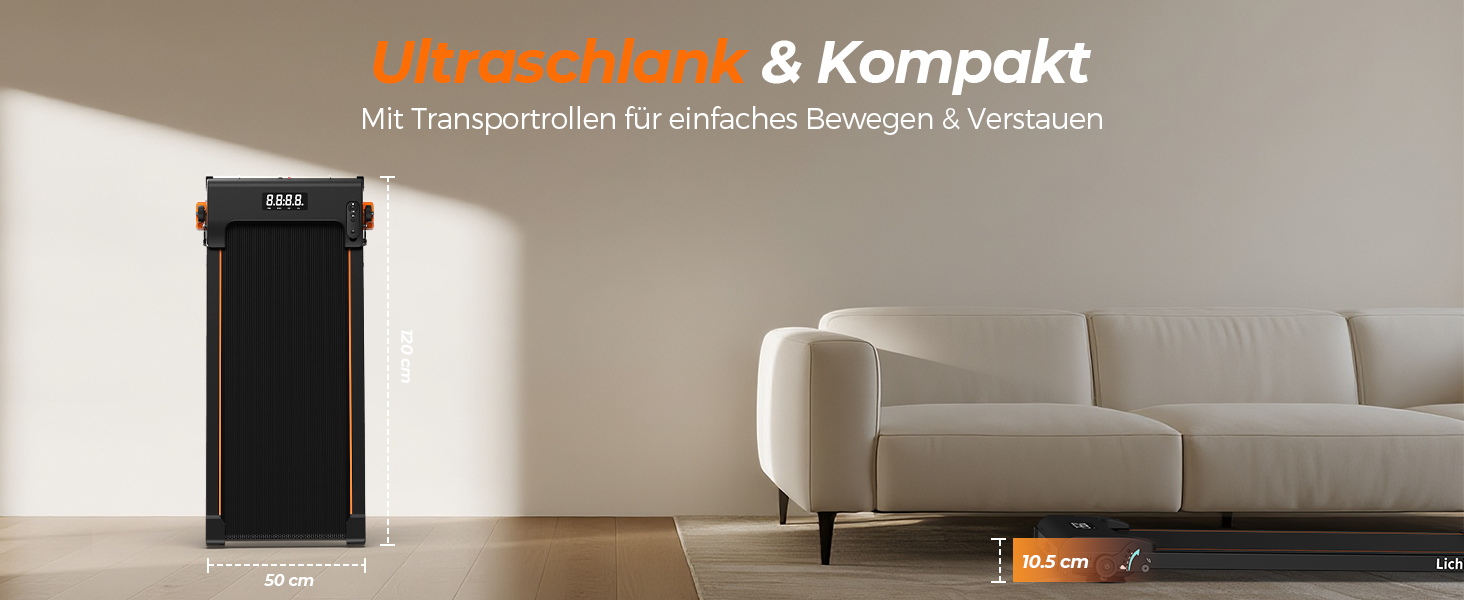 Бігова доріжка Lichico Walking Pad з регульованим нахилом 0-9%, розумним керуванням через додаток та дистанційним пультом, максимальне навантаження 130 кг, для дому